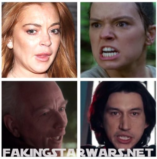 Lindsay Lohan fits right in with the greatest of Star Wars derp faces.