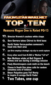 Top 10 Reasons Rogue One is Rated PG-13