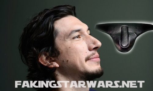 Kylo Ren inhales the greatness of Vader's codpiece.