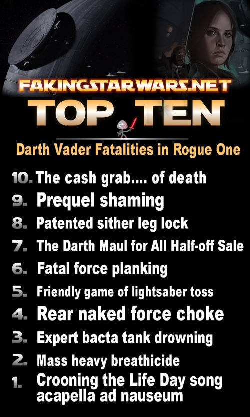 Top 10 Darth Vader Fatalities in Rogue One