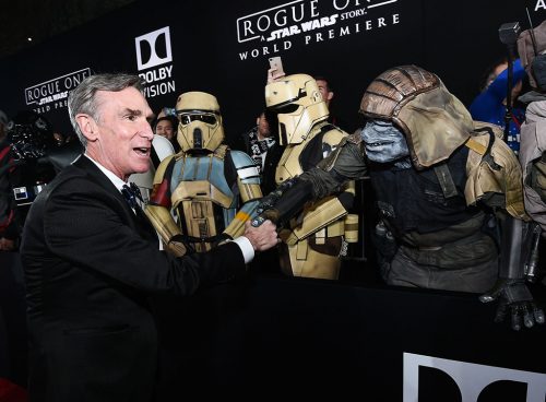 Nye at the Rogue One premiere.