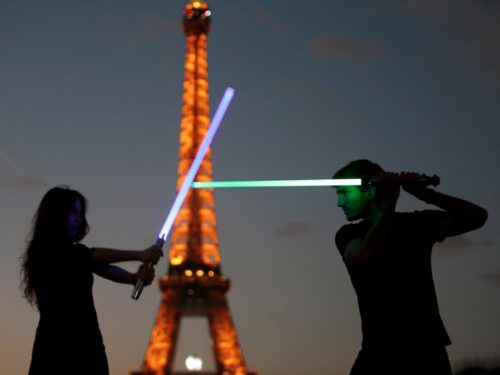 Historic Lightsaber Duel Brings Peace to France